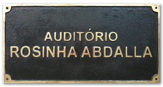 PLACA DE BRONZE FUNDIDO